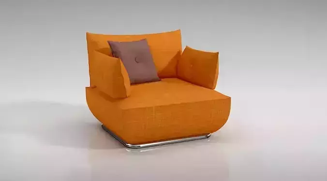 Modern Orange Armchair