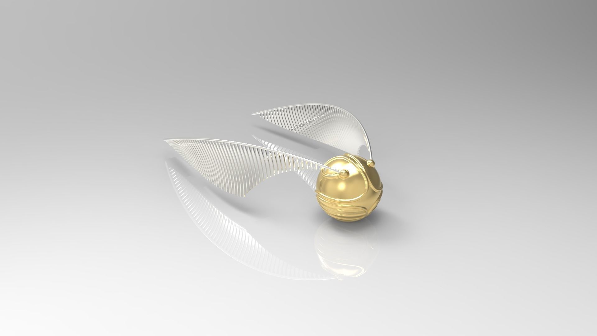 Golden snitch from Harry Potter 3D model_2