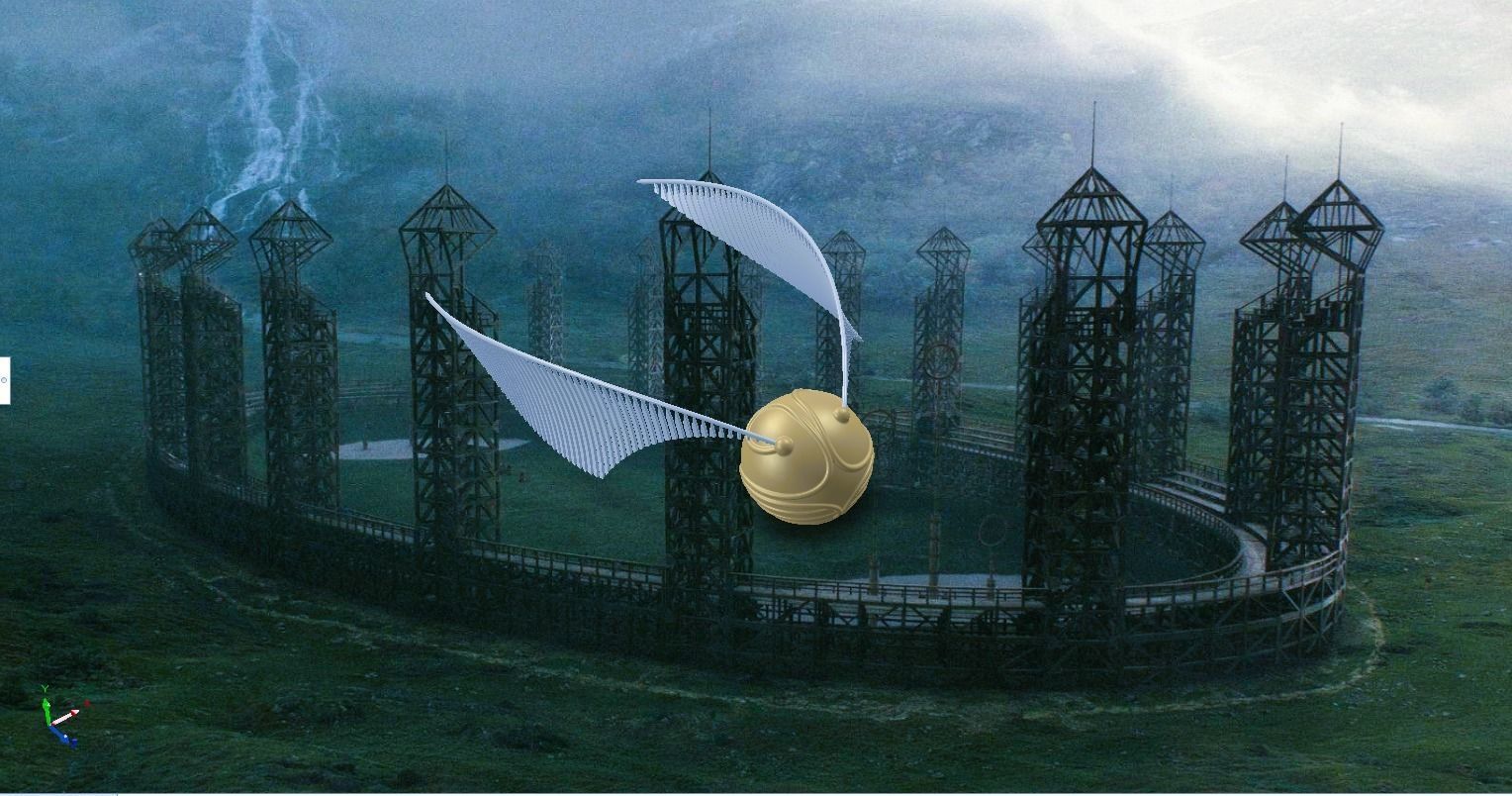 Golden snitch from Harry Potter 3D model_5