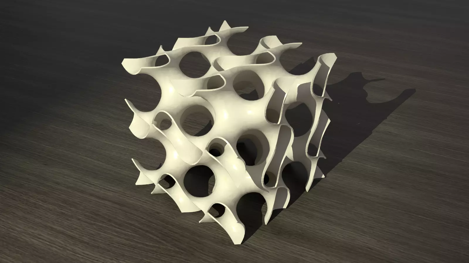 Gyroid cube sculpture - 3d print model 3D print model_0