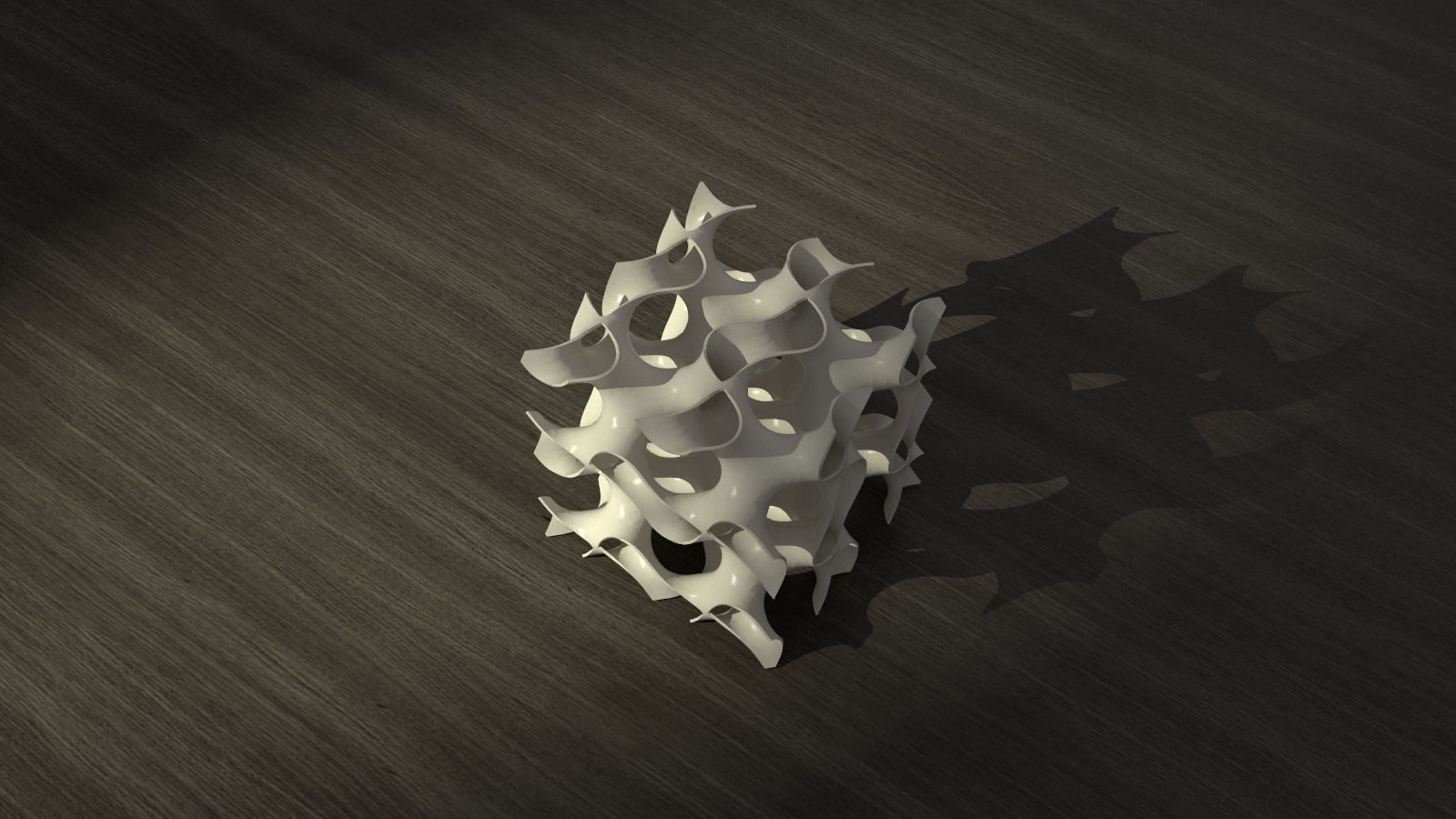 Gyroid cube sculpture - 3d print model 3D print model_1