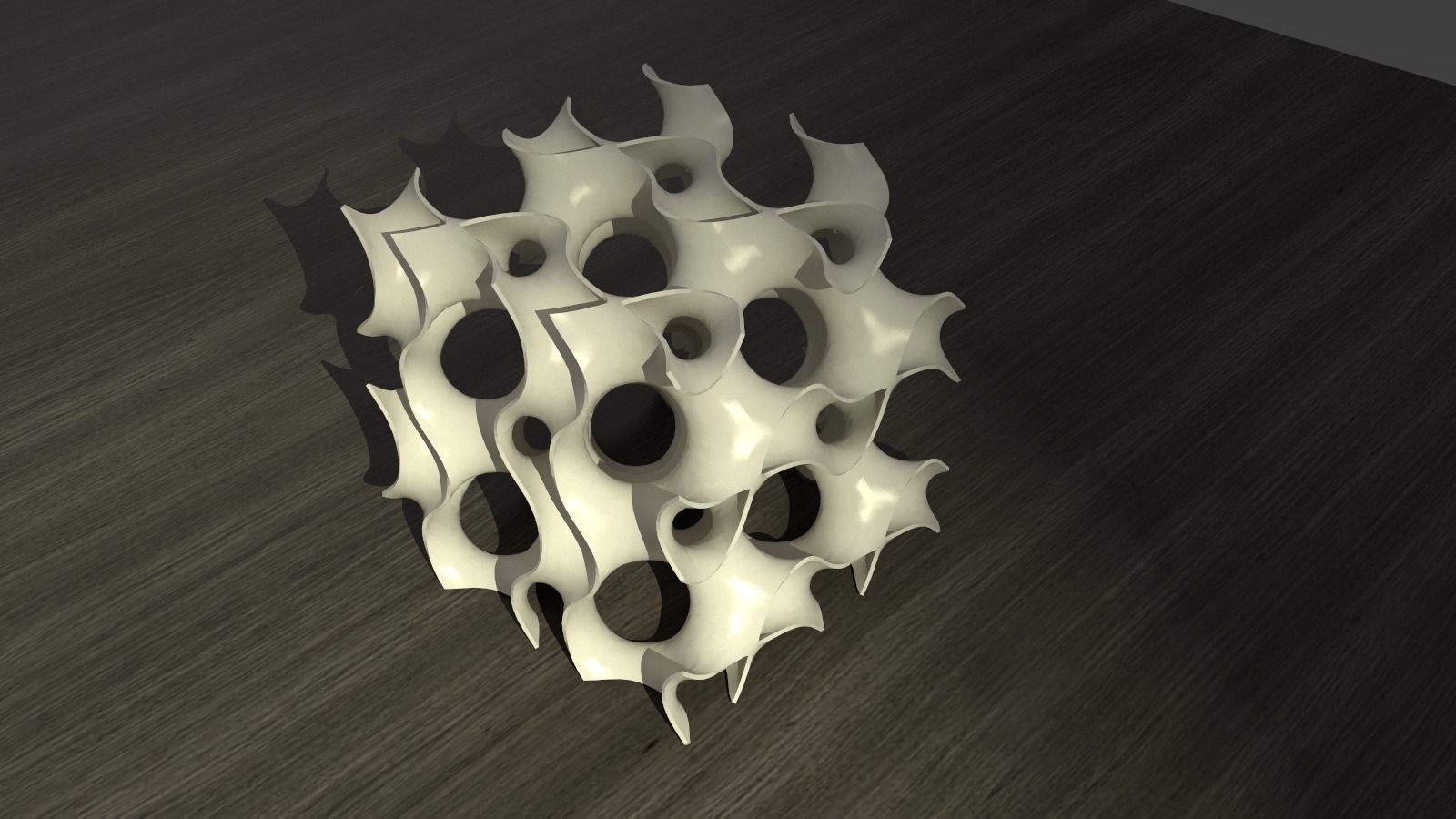 Gyroid cube sculpture - 3d print model 3D print model_3