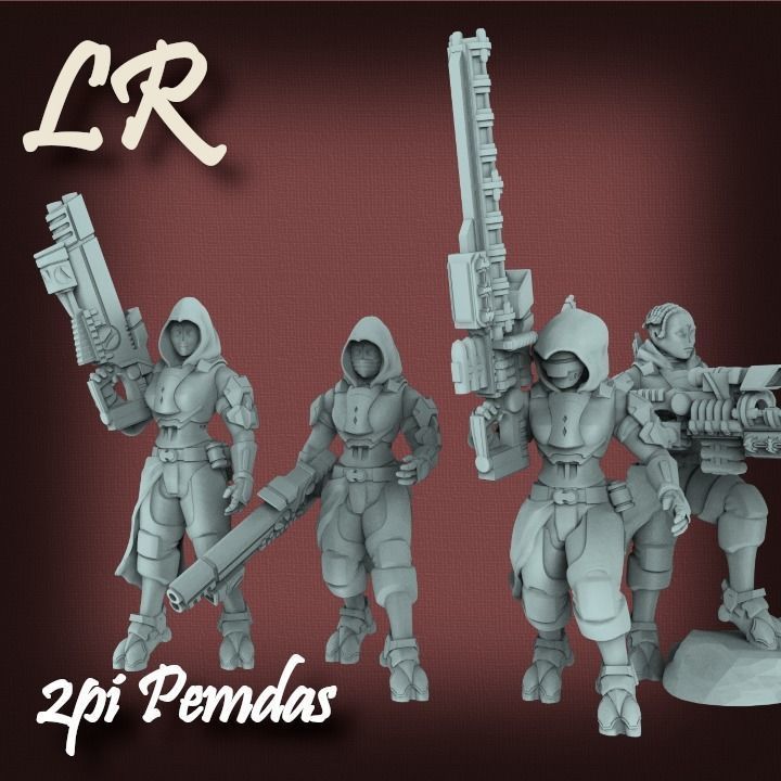 2pi Pemdas warriors multi part kit and Scout Bourdon 3D print model_2