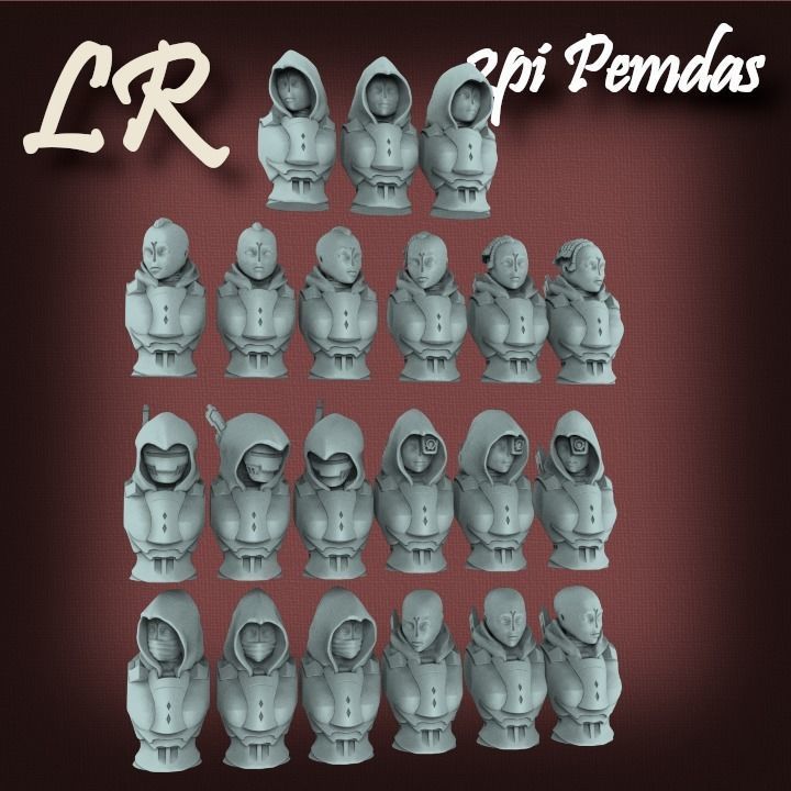 2pi Pemdas warriors multi part kit and Scout Bourdon 3D print model_8