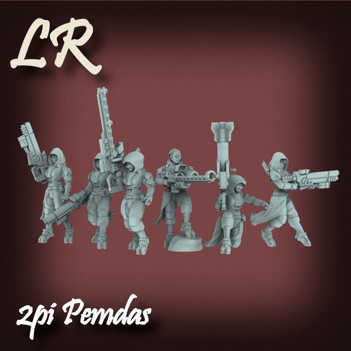 2pi Pemdas warriors multi part kit and Scout Bourdon 3D print model_3