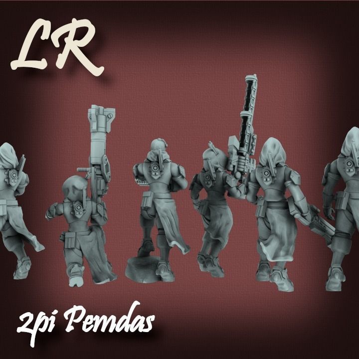 2pi Pemdas warriors multi part kit and Scout Bourdon 3D print model_4