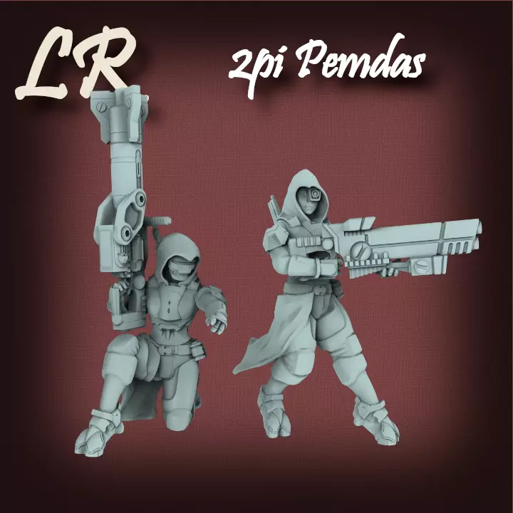 2pi Pemdas warriors multi part kit and Scout Bourdon 3D print model_0