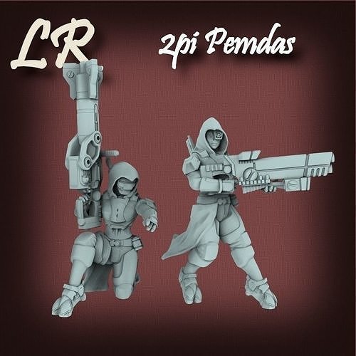 2pi Pemdas warriors multi part kit and Scout Bourdon 3D print model