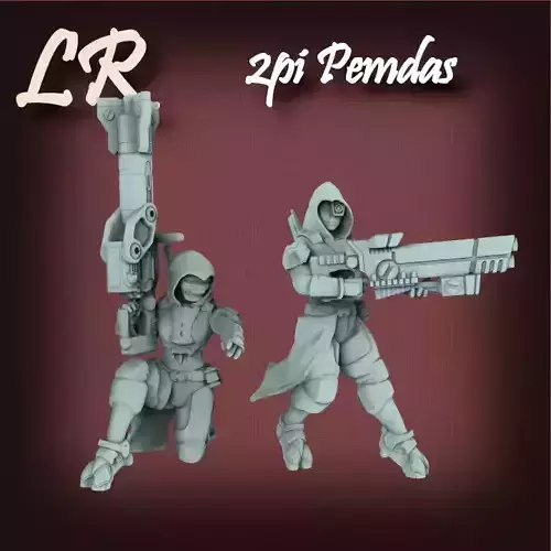 2pi Pemdas warriors multi part kit and Scout Bourdon 3D print model