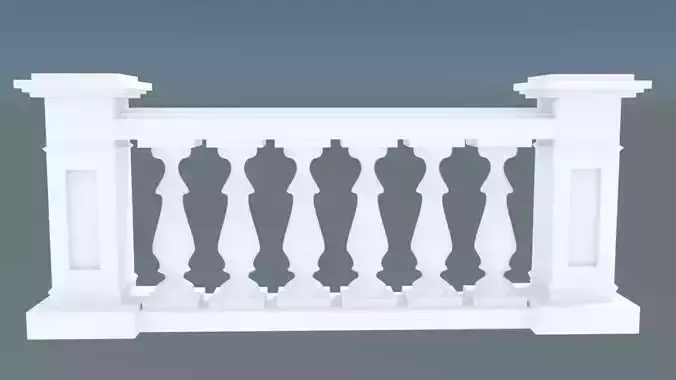 Concrete balustrade 3D 3D print model
