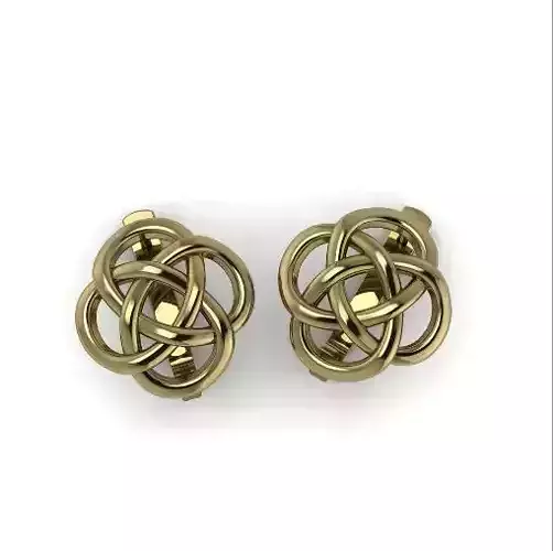 12 Earrings Symbol KNOT OF ENDLESS LUCK 3D print model