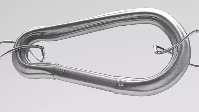 Hook with wires 3D model