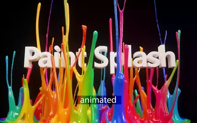 Paint Splash Animated 3D model