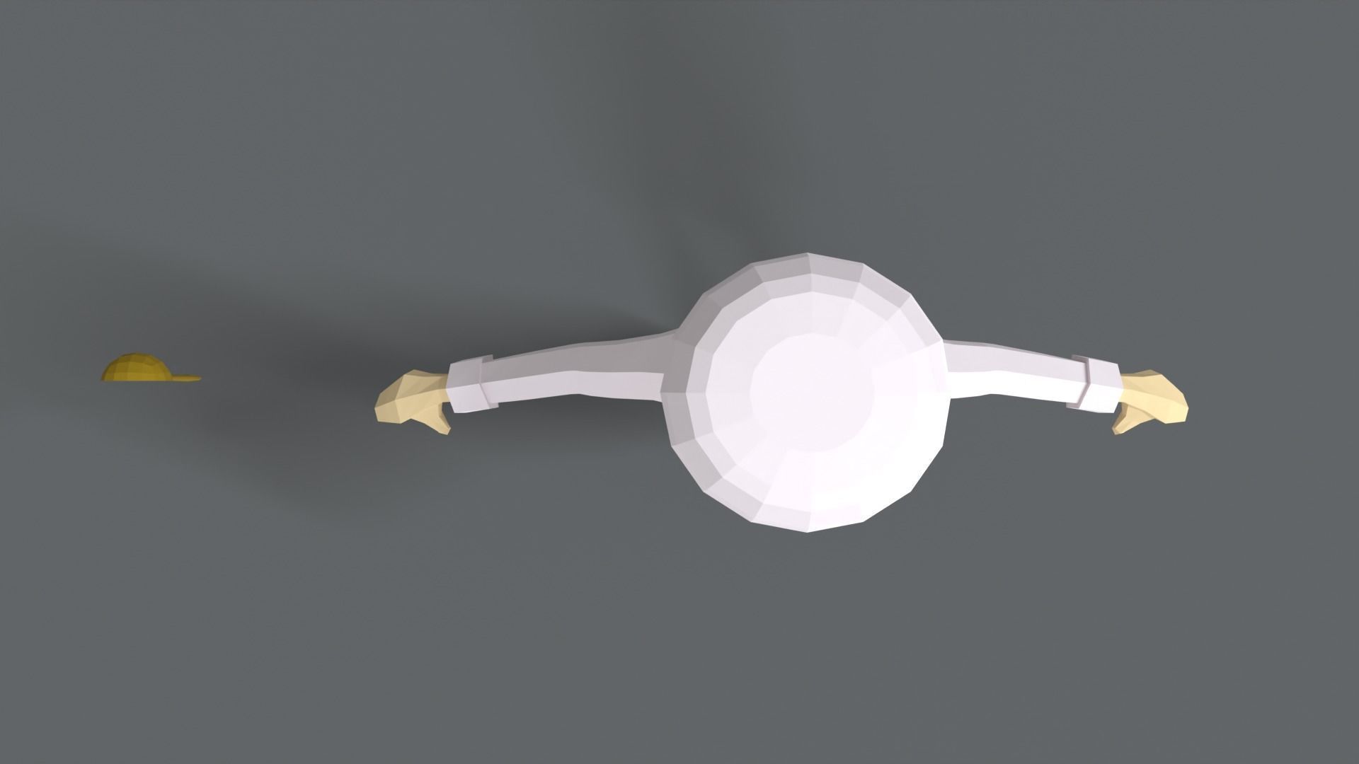 Low Poly Cartoon Chef Low-poly 3D model_8