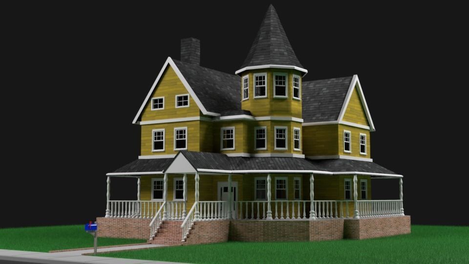 House victorian 3D model_2