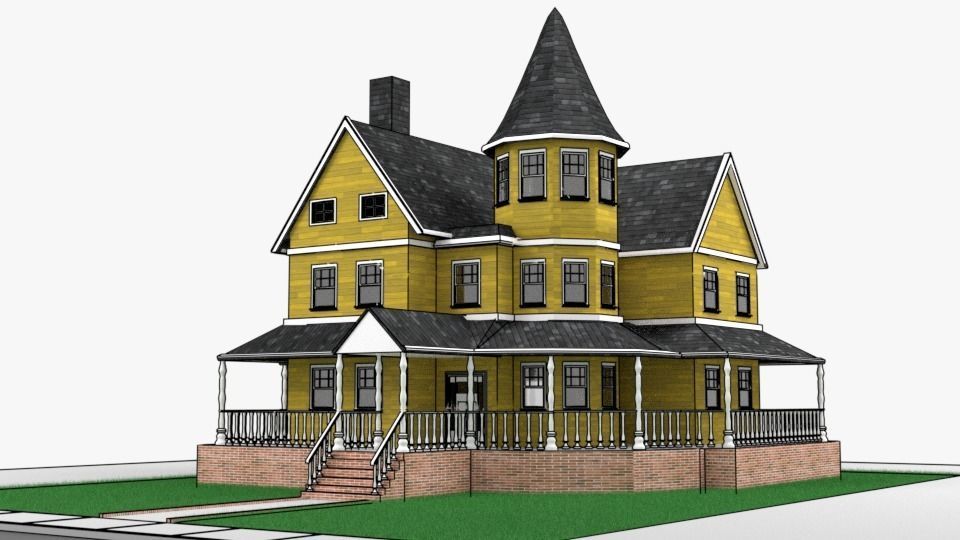 House victorian 3D model_3