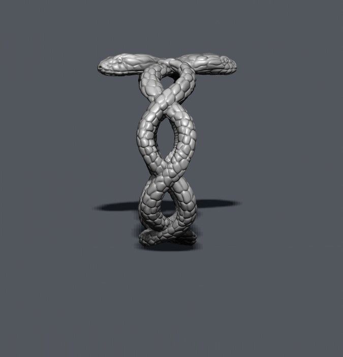snake ring 3D print model_9