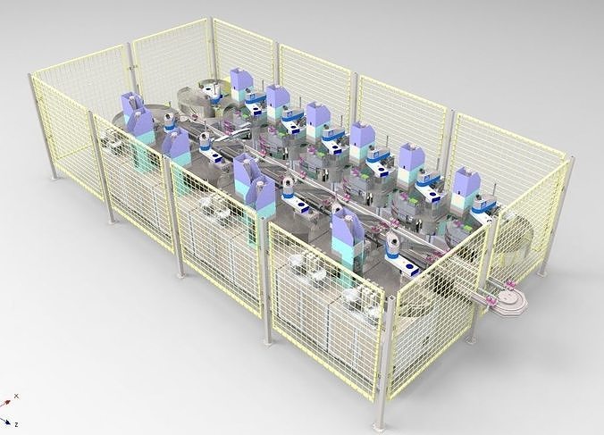 Relay automatic assembly line 3D model