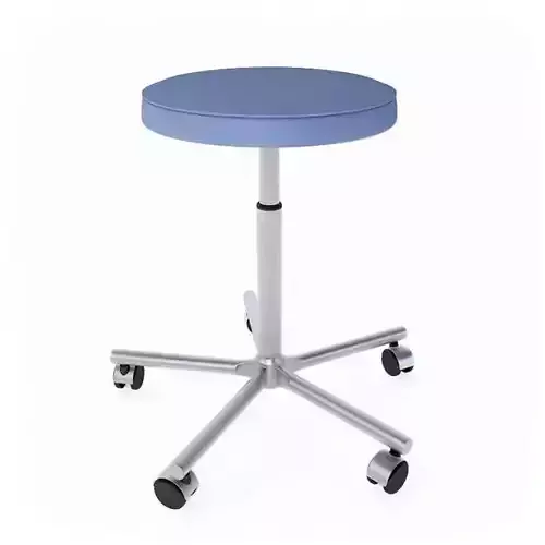 Metal Rolling Stool 3D model