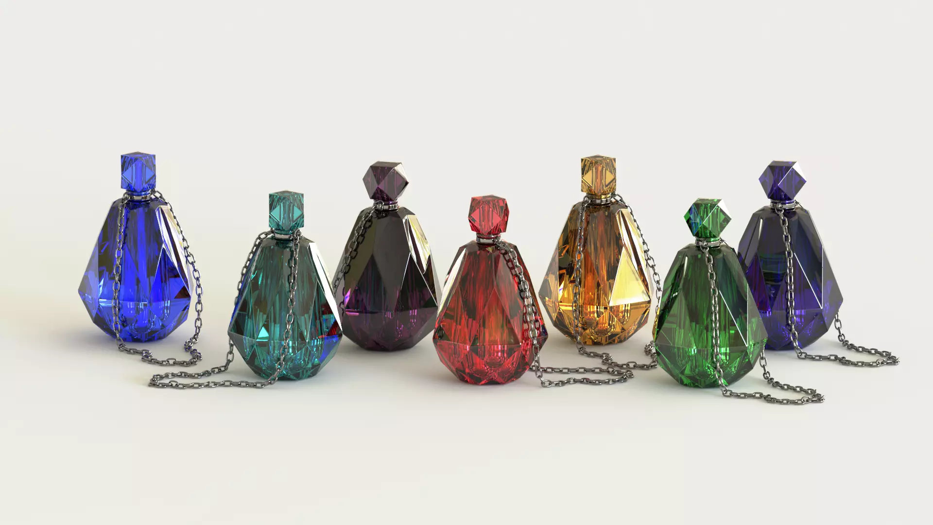 Crystal Magic Bottle 3D model_0