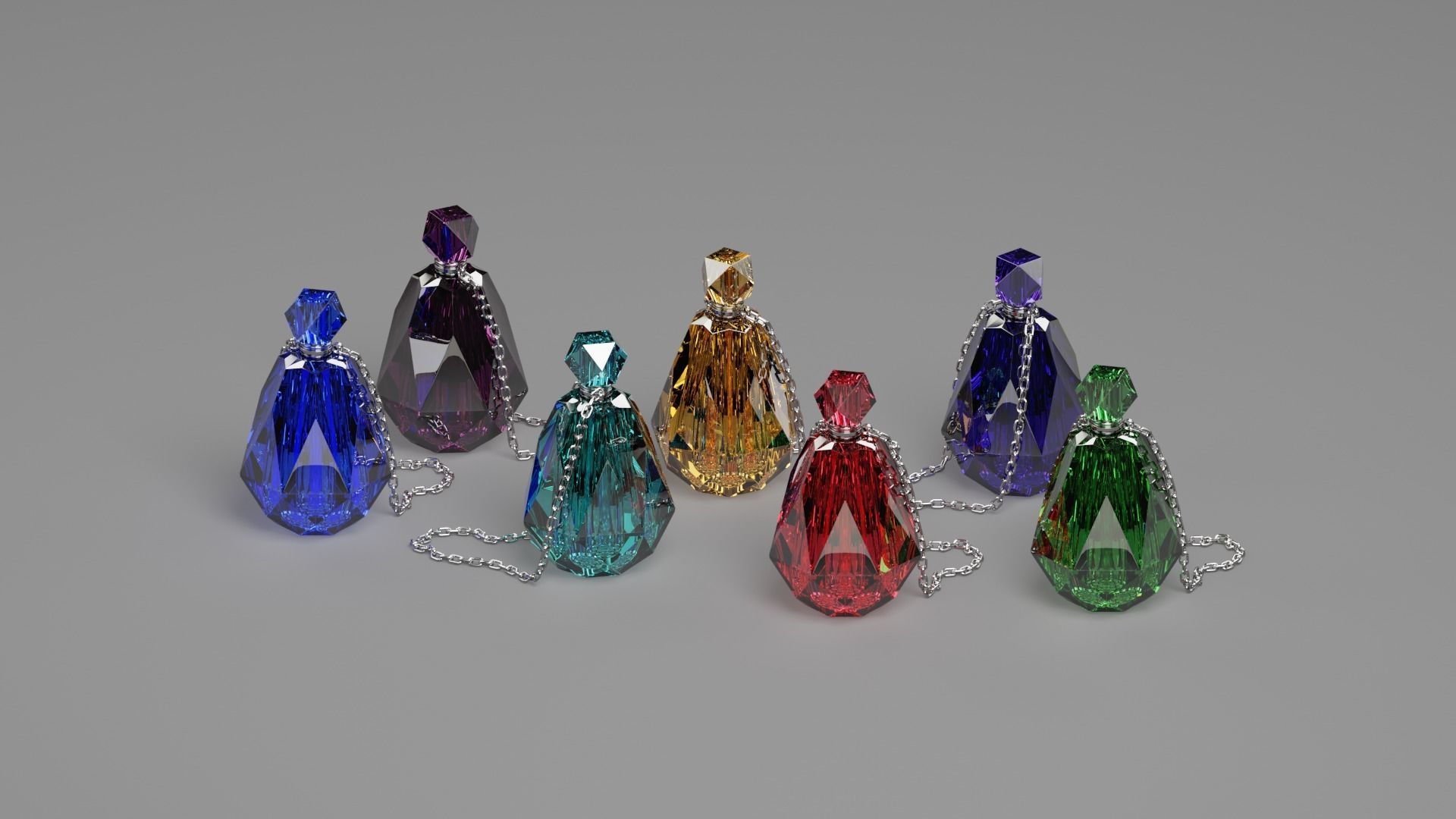 Crystal Magic Bottle 3D model_5