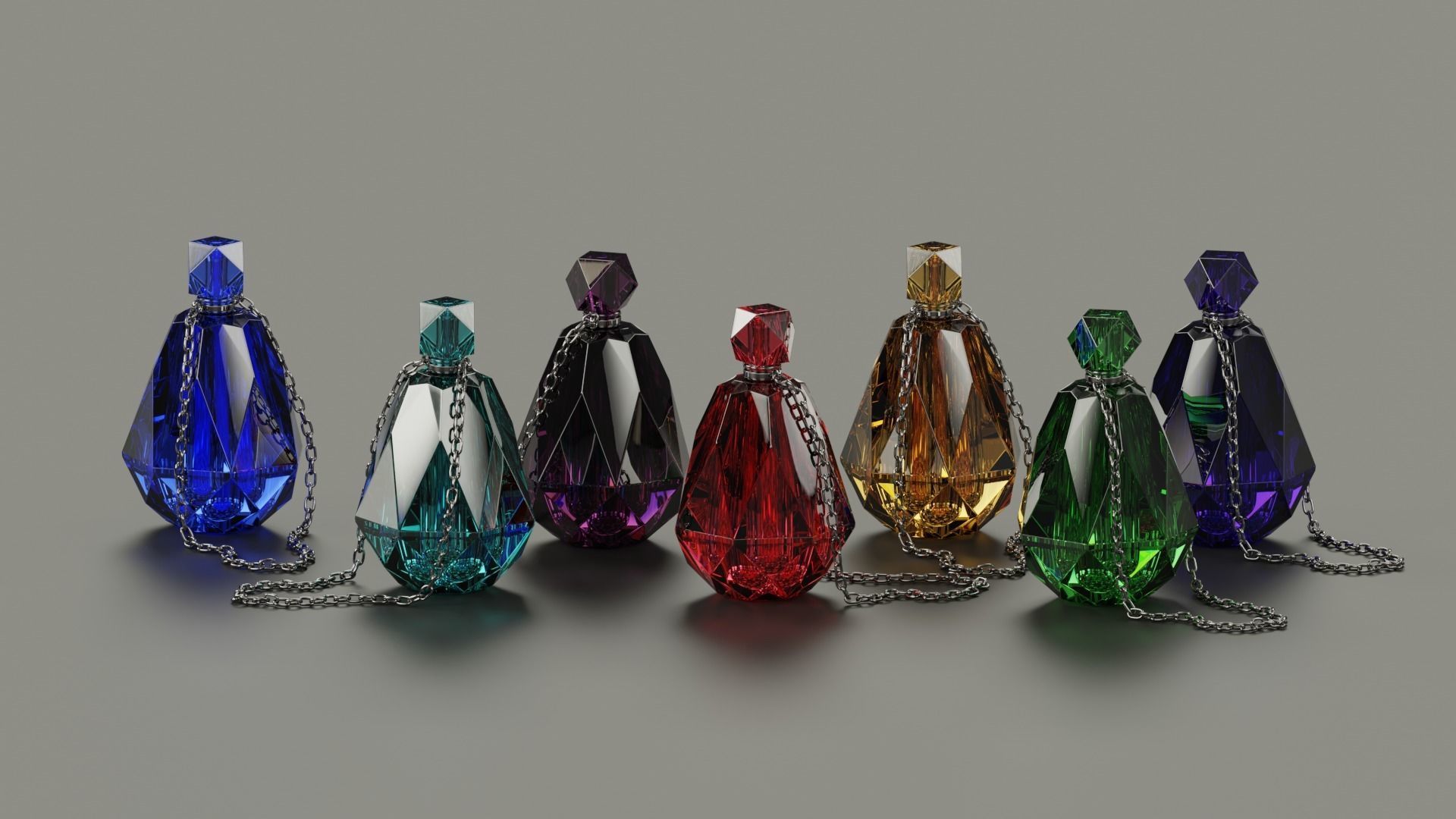 Crystal Magic Bottle 3D model_6