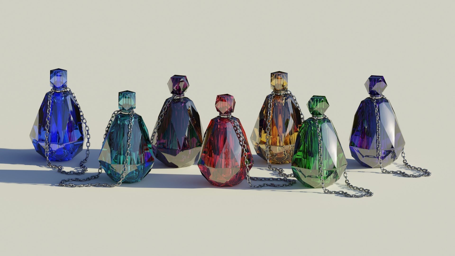 Crystal Magic Bottle 3D model_8