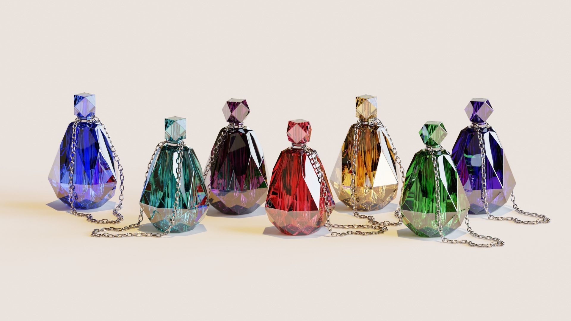 Crystal Magic Bottle 3D model_7