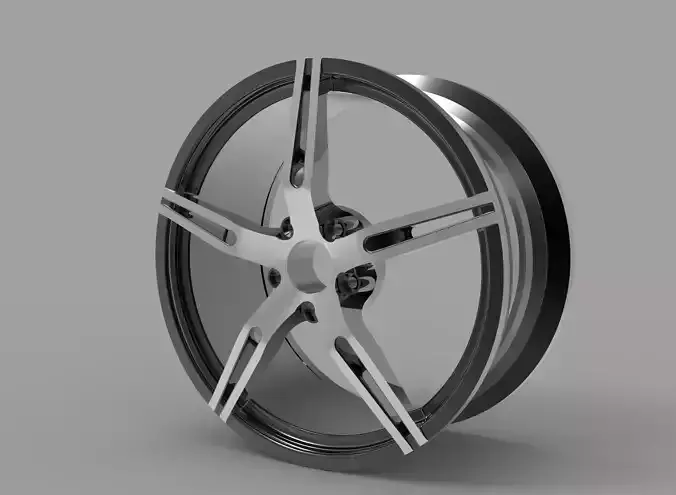 Custom rims 3D print model