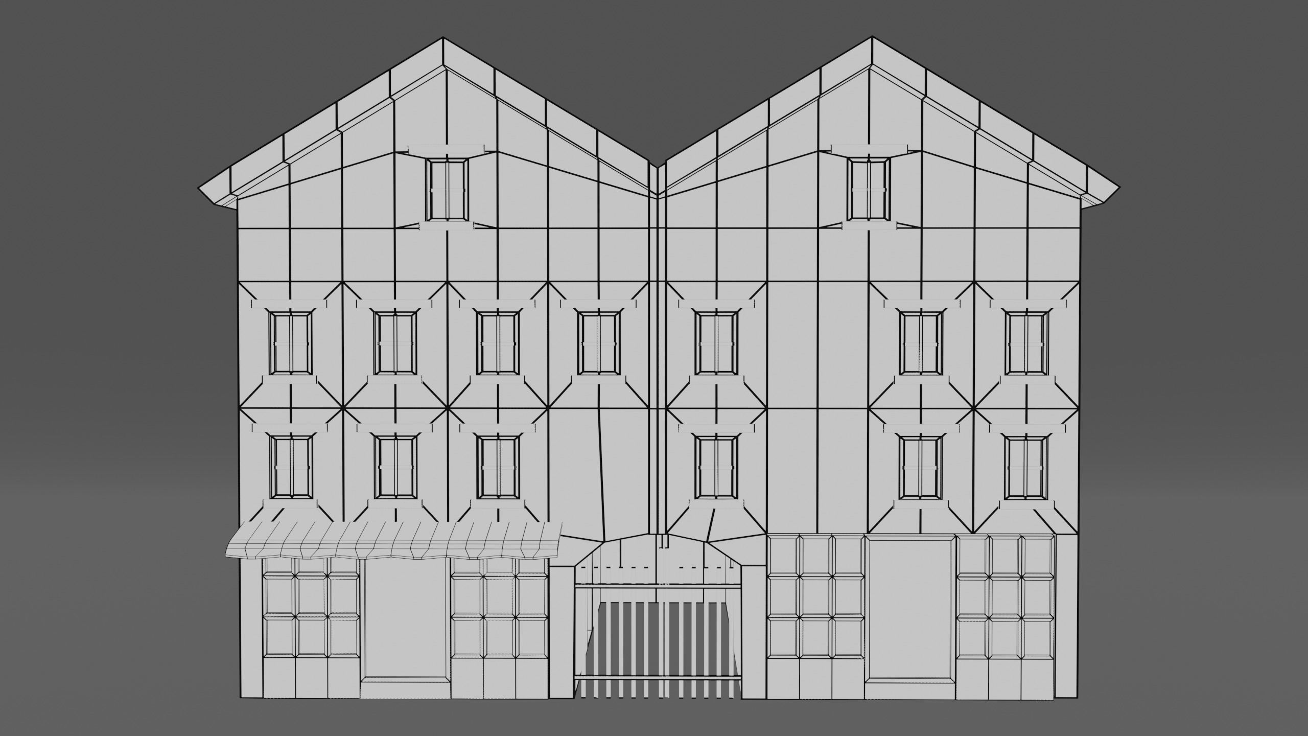 English Building 3D model_10