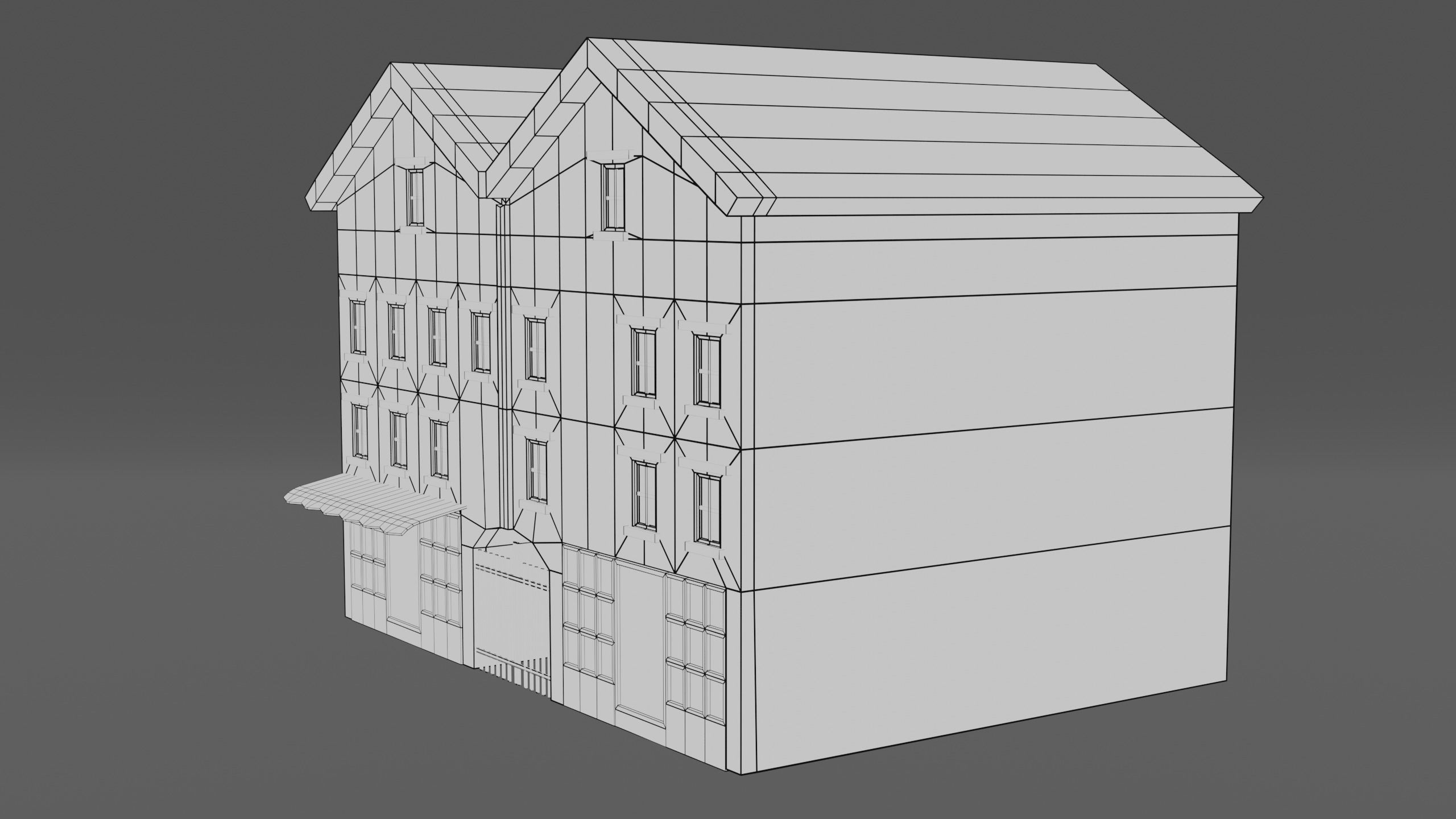 English Building 3D model_12