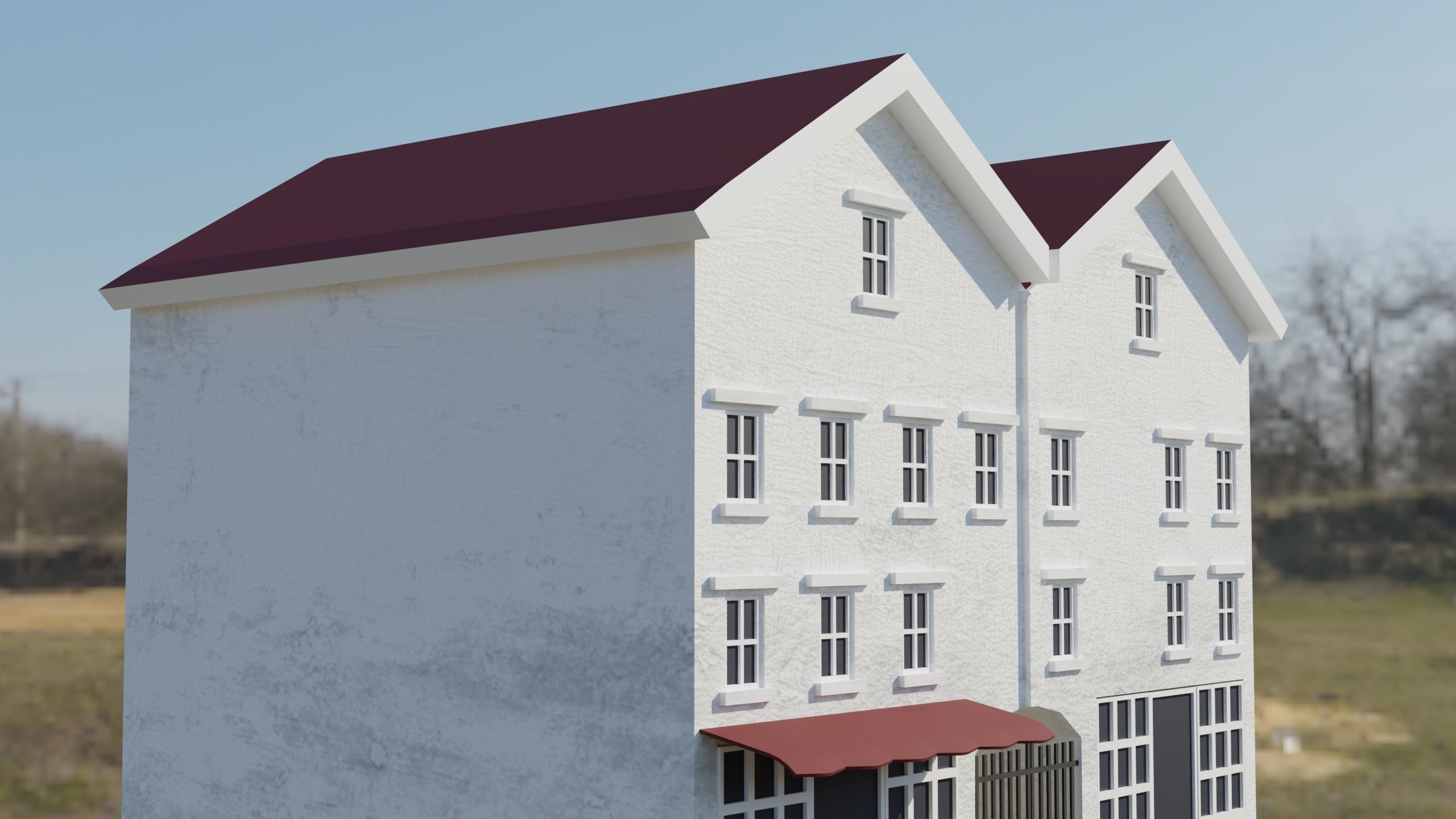 English Building 3D model_8