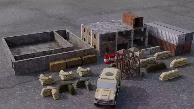 low-poly assets package for games