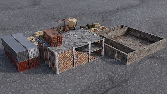 low-poly assets package for games 3D model 5