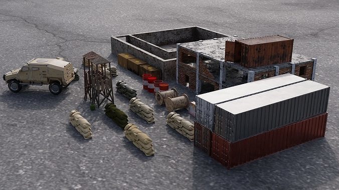 low-poly assets package for games 3D model 2