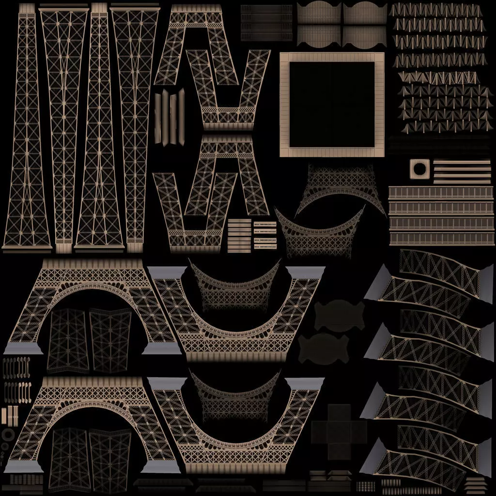 torre eiffel 3D 3D print model_0