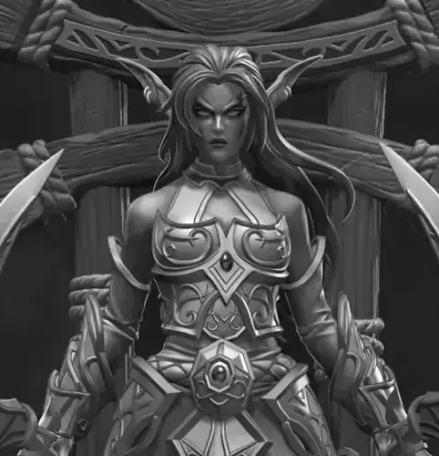 Tyrande Whisperwind - World of Warcraft 3D print model
