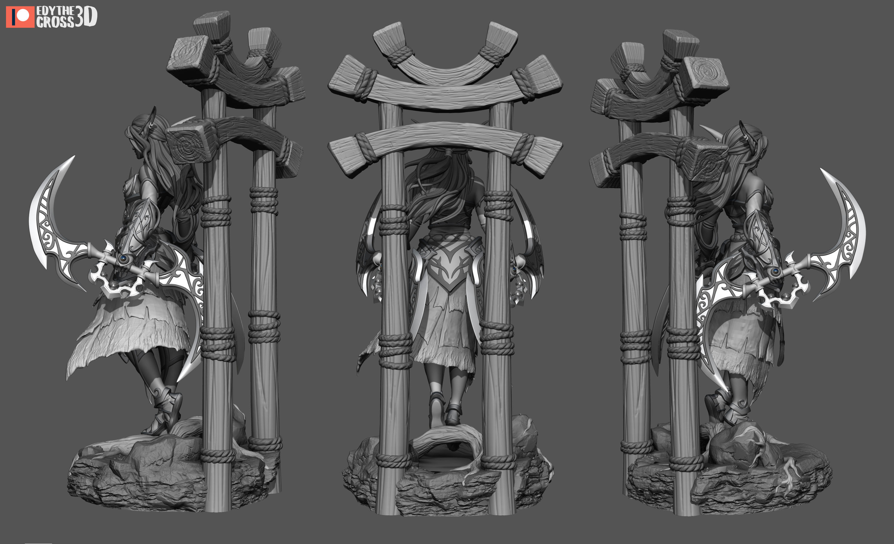 Tyrande Whisperwind - World of Warcraft 3D print model_2