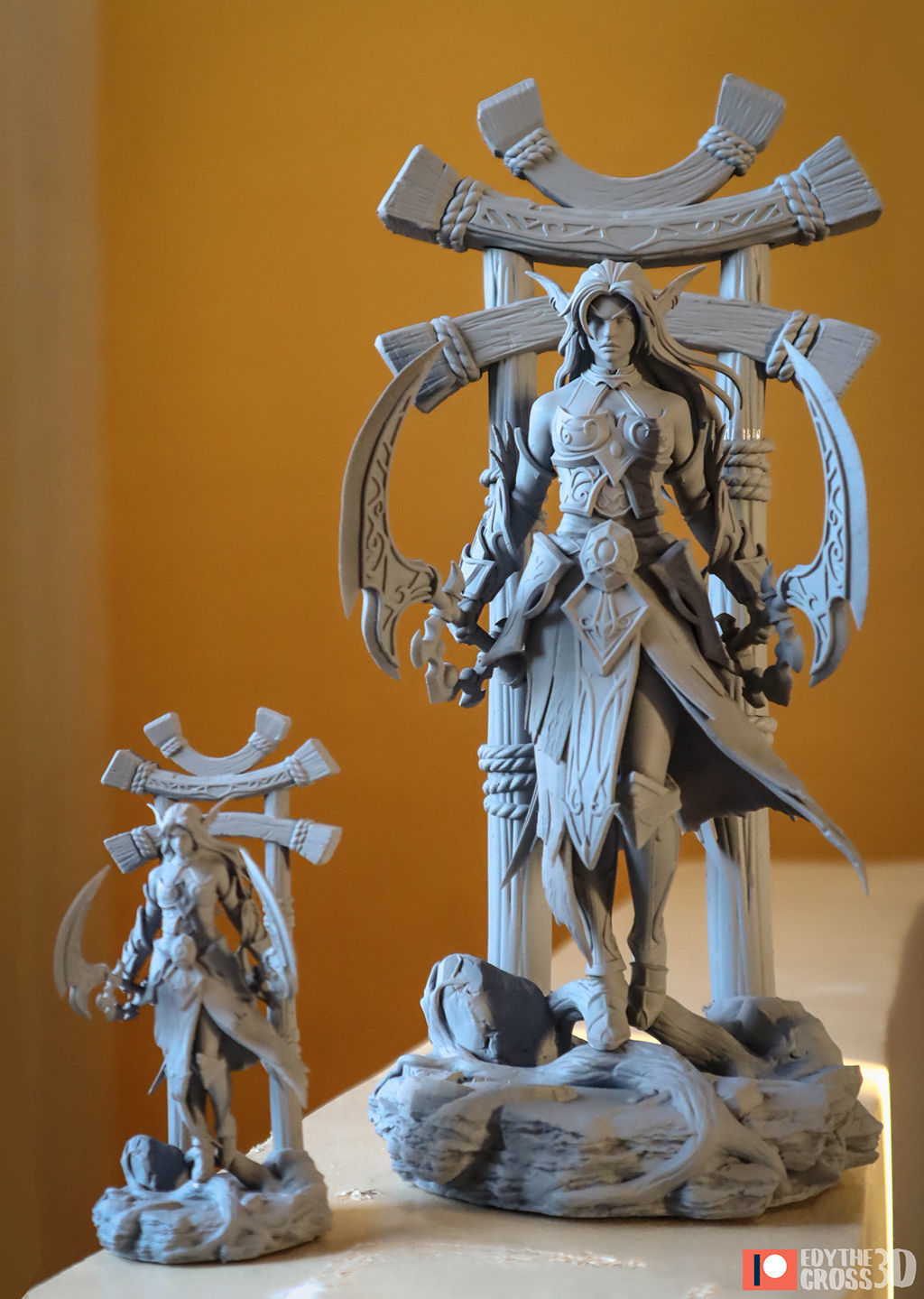 Tyrande Whisperwind - World of Warcraft 3D print model_10