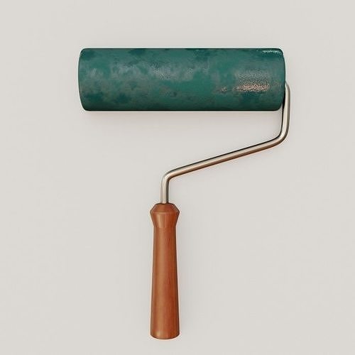 Paint Roller 3d model Free low-poly 3D model