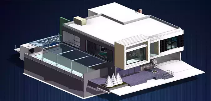 NATIVE REVIT MODERN HOUSE 