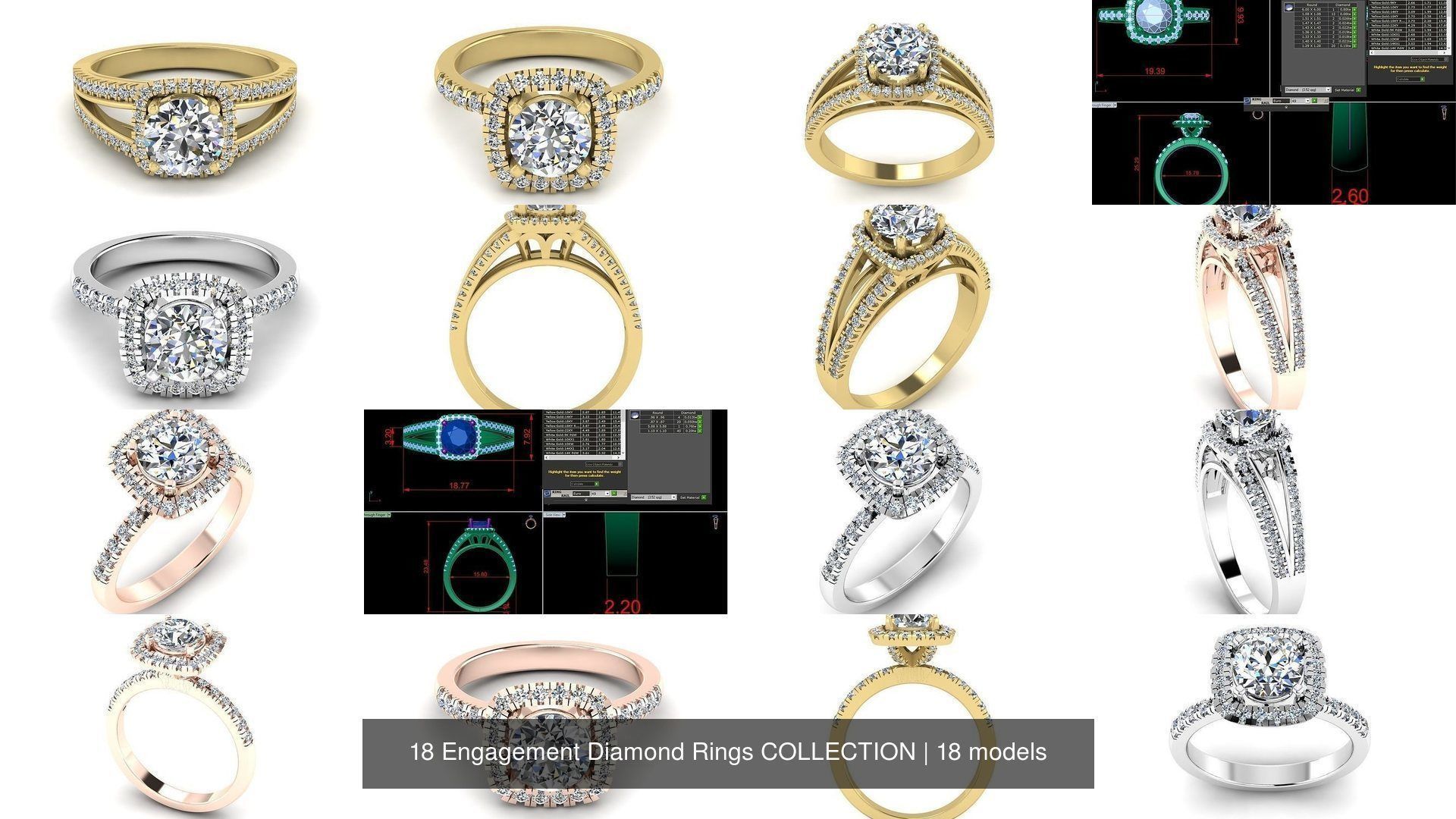 18 Engagement Diamond Rings COLLECTION _3