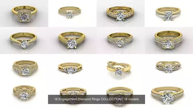 18 Engagement Diamond Rings COLLECTION 