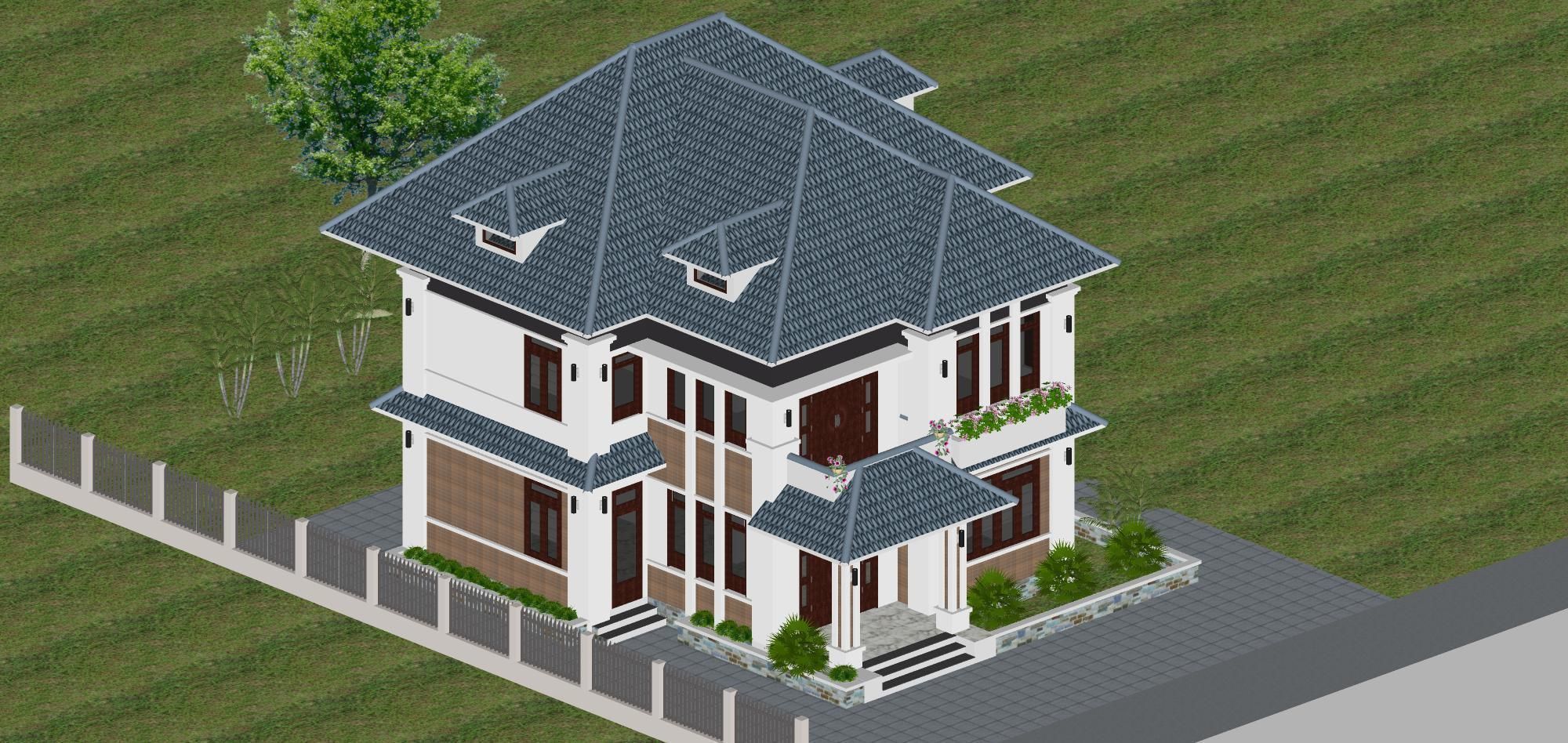 P185-Sketchup 1001 - House  3D model_28