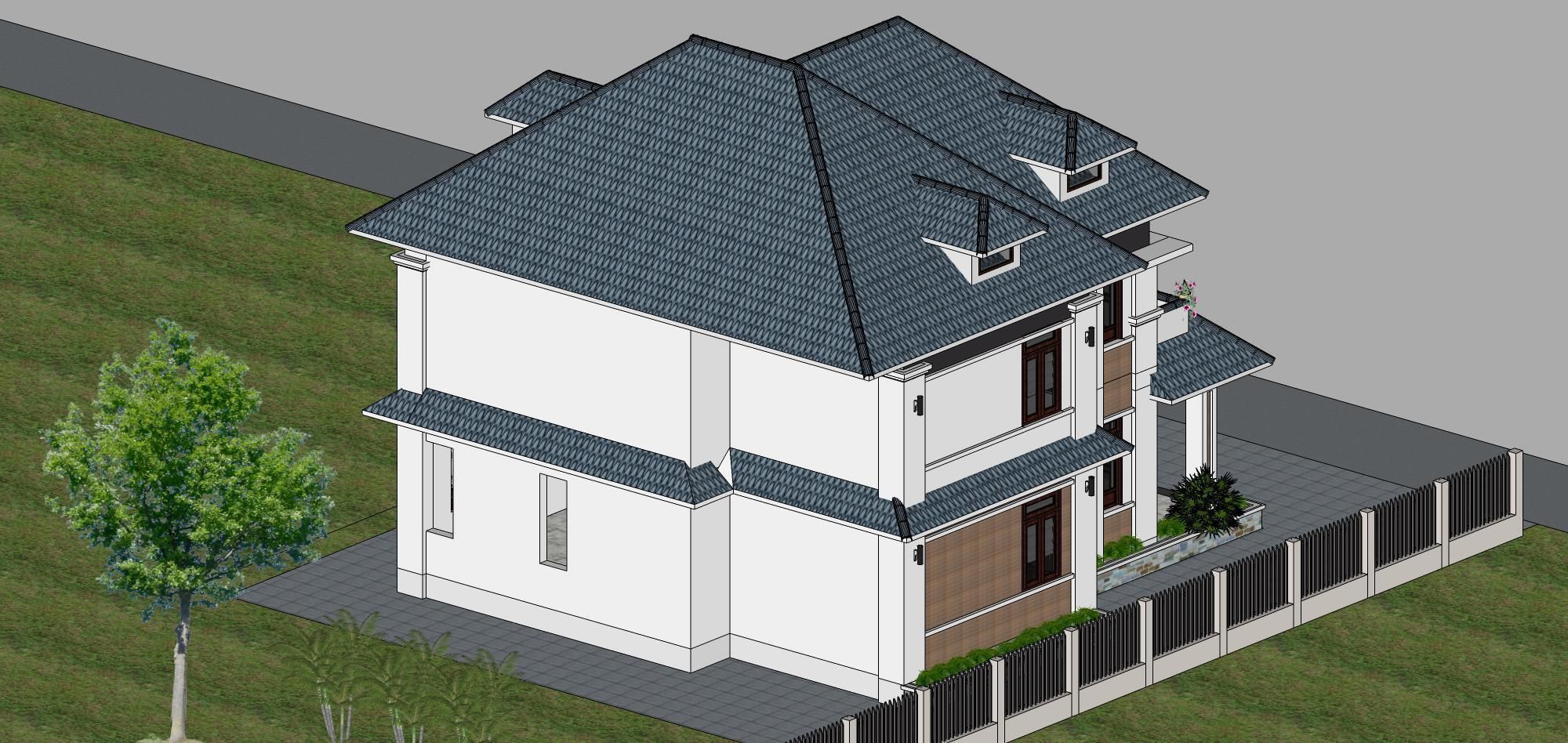 P185-Sketchup 1001 - House  3D model_9