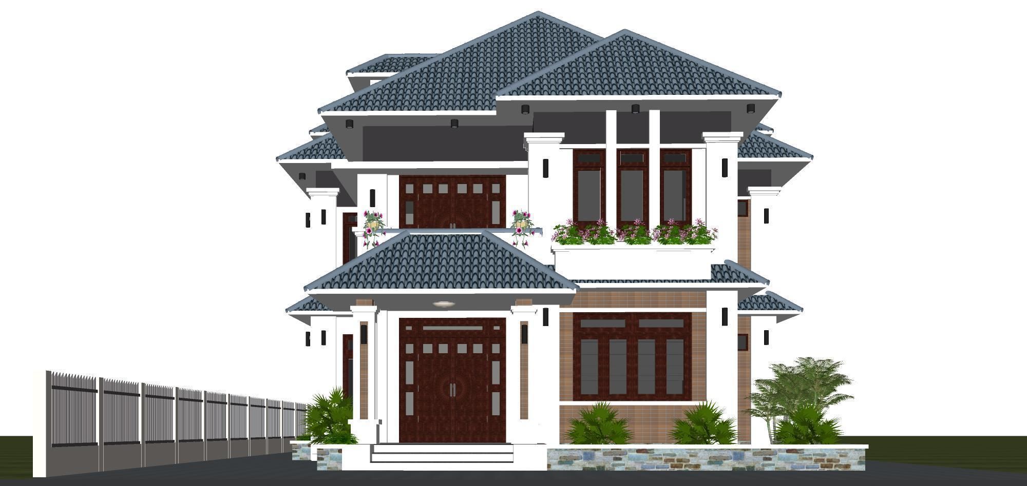 P185-Sketchup 1001 - House  3D model_21