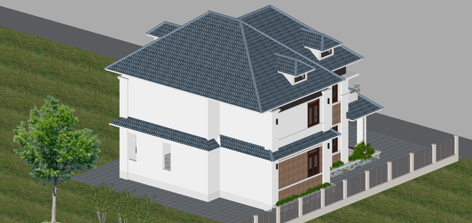 P185-Sketchup 1001 - House  3D model_29