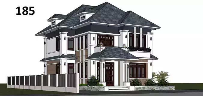 P185-Sketchup 1001 - House 