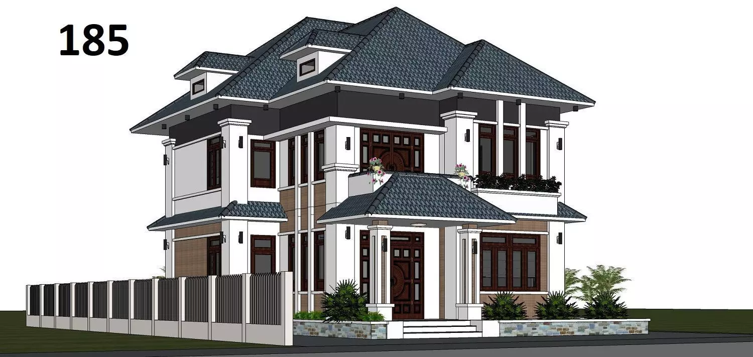 P185-Sketchup 1001 - House  3D model_0