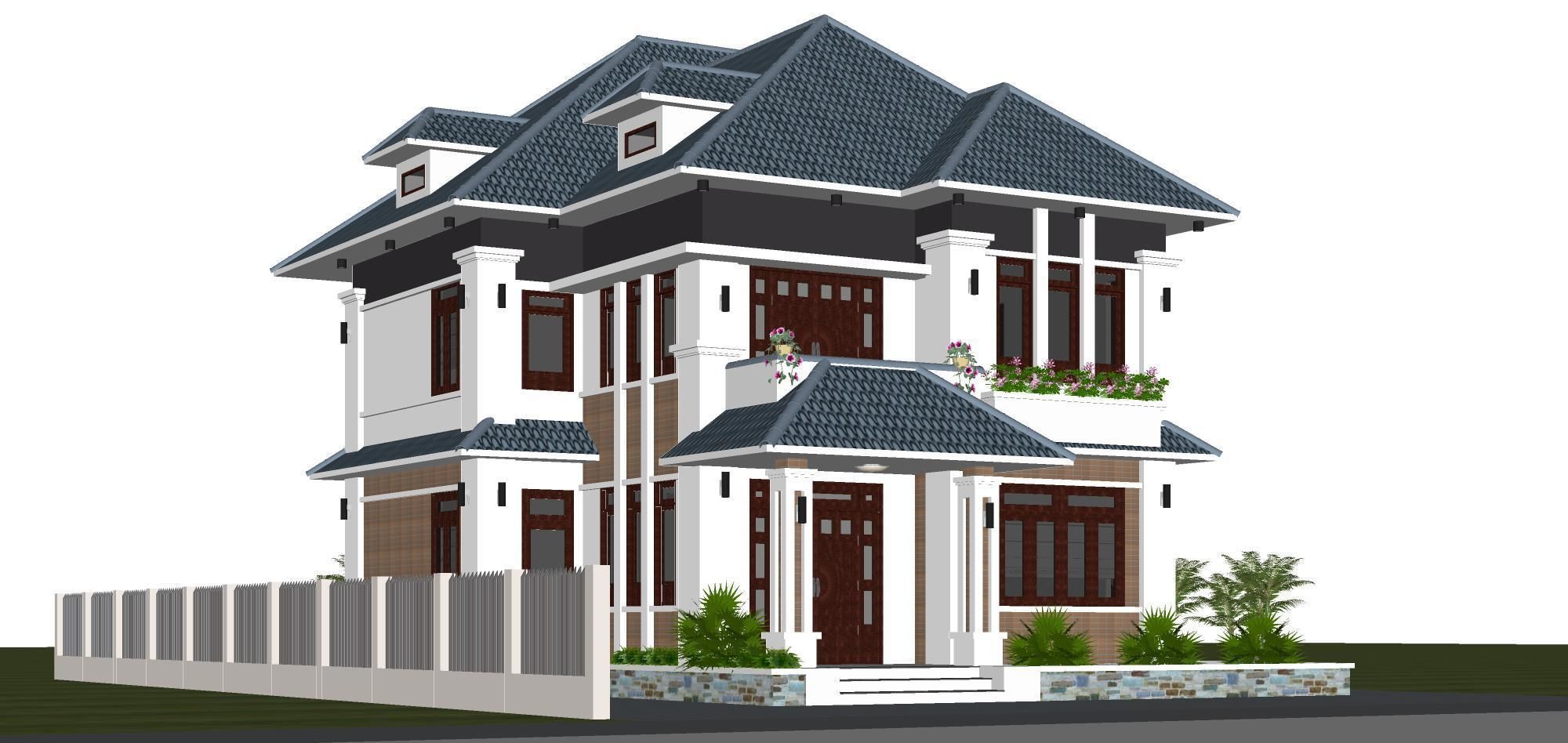 P185-Sketchup 1001 - House  3D model_20